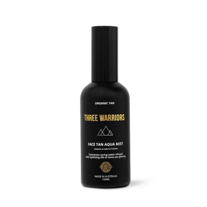 Three Warriors „Face Tan Aqua Mist” savaiminio įdegio veido tonikas
