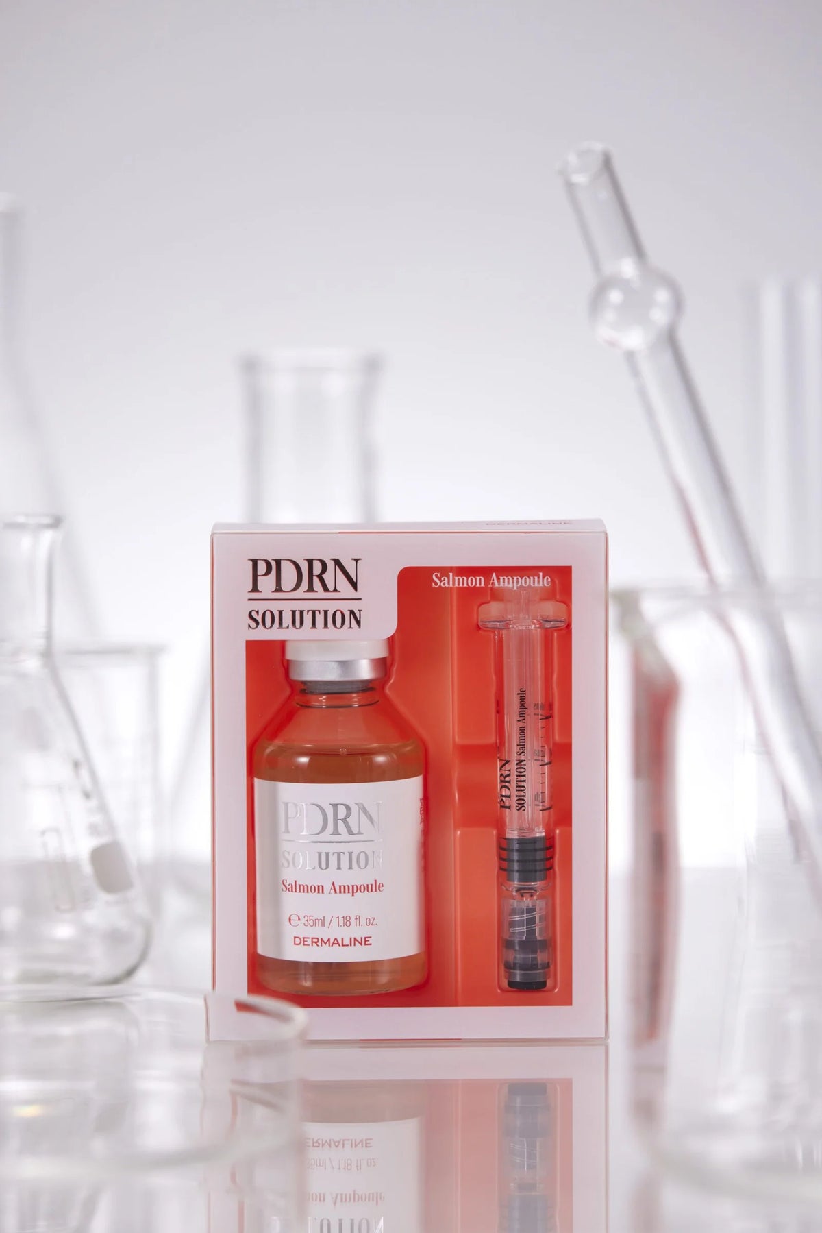 Dermaline PDRN Solution Salmon Ampoule pakuotė su švirkštu