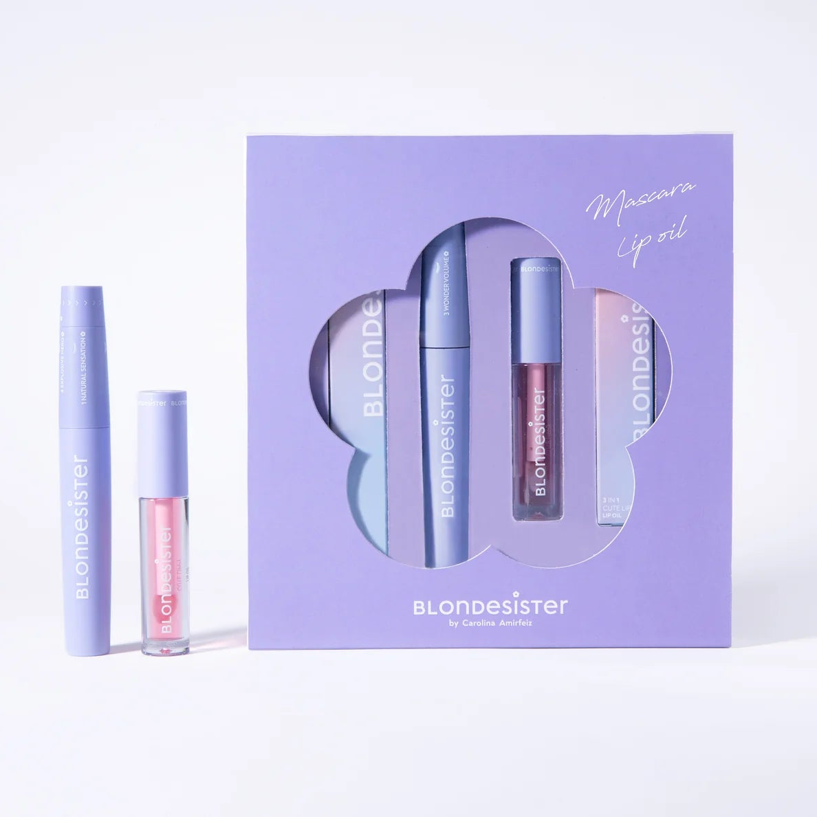 Blondesister „Mini Box Essential“ tušo ir bespalvio lūpų aliejaus komplektas