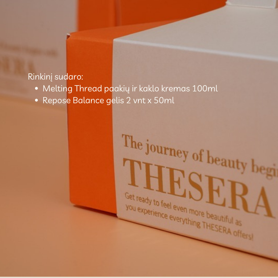 THESERA RINKINYS (MELTING THREAD PAAKIŲ IR KAKLO KREMAS, 100 ML + REPOSE BALANCE GELIS 2X50 ML)