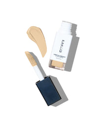 Emani HD Corrective Concealer maskuoklis su aplikatoriumi ir tekstūra