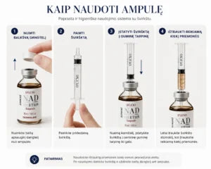 Dermaline „D’Lexo NAD Power Solution Ampoule” energizuojanti, skaistinanti ampulė, 35 ml
