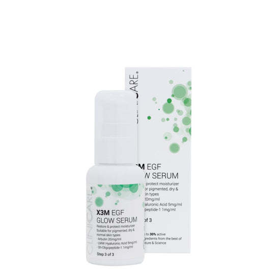 Cliniccare X3M EGF spindesio suteikiantis drėkinamasis serumas