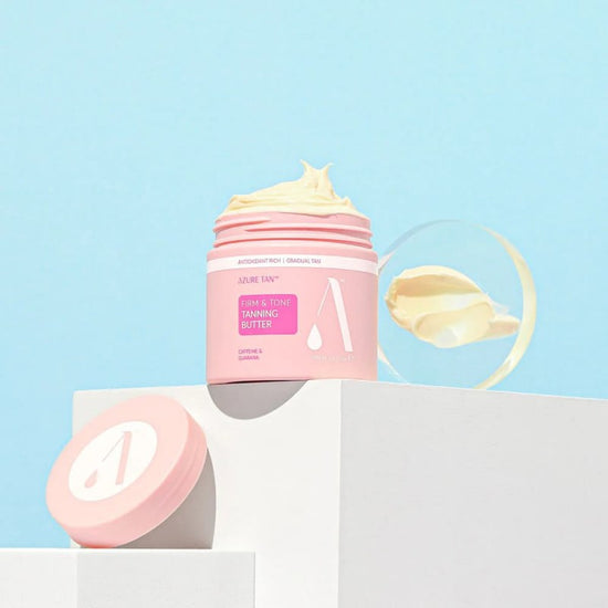 Azure Tan „Firm & Tone Tanning Butter” stangrinantis savaiminio įdegio kūno sviestas
