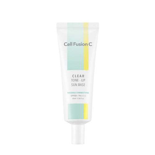Cell Fusion C „Clear Tone-Up Sun Base“ raminanti makiažo bazė su SPF probleminei odai