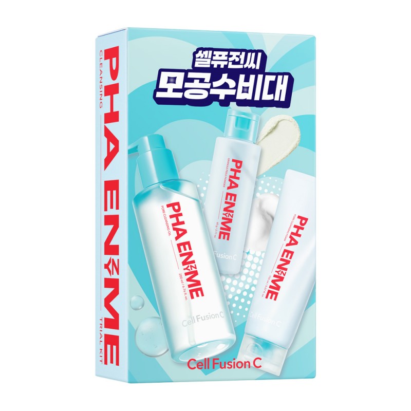 CELL FUSION C „PHA ENZYME CLEANSING TRAVEL KIT" KELIONINIS TRIJŲ ETAPŲ ODOS VALYMO RINKINYS, 3vnt. – Meilė odai