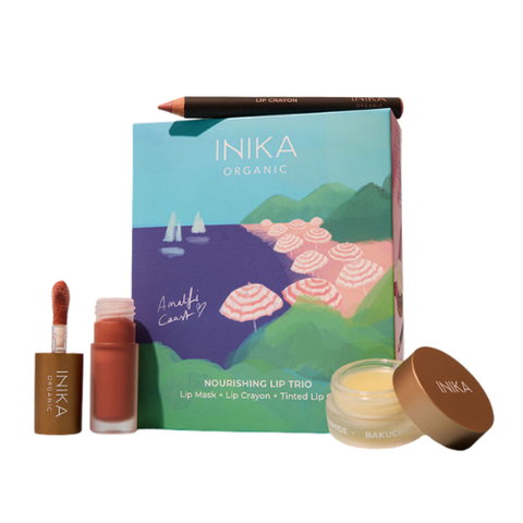 INIKA NOURISHING LIP CARE TRIO DOVANŲ RINKINYS