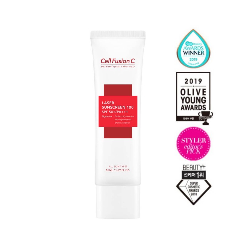 CELL FUSION C „LASER SUNSCREEN 100 SPF50“  APSAUGA NUO SAULĖS – Meilė odai