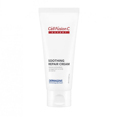 Cell Fusion C Soothing Repair Cream, 60 ml. Kremas jautriai odai po procedūrų. Vėsina, ramina, nekomedogeniškas.