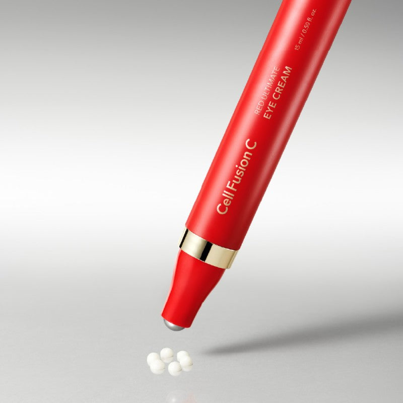 Cell Fusion C „Red Ultimate Eye Cream" paakių kremas su masažiniu antgaliu