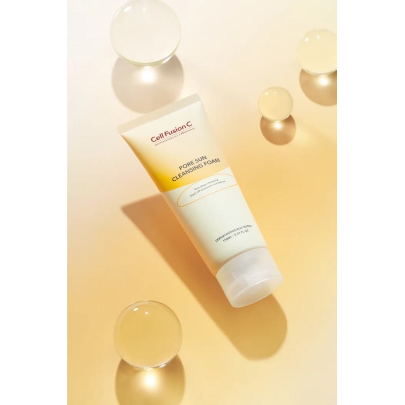 Cell Fusion C „Pore Sun Cleansing Foam“ veido prausiklis