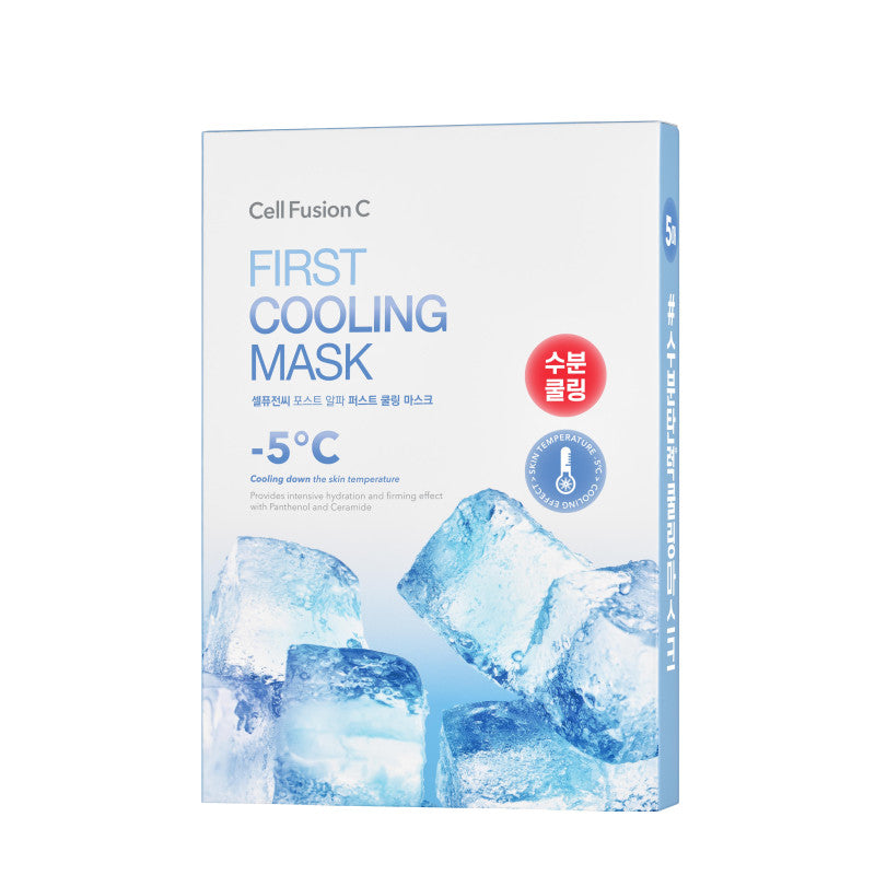 CELL FUSION C „FIRST COOLING MASK“ VĖSINANTI IR DRĖKINANTI VEIDO KAUKĖ – Meilė odai