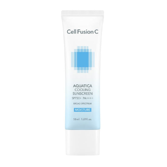 Cell Fusion C „Aquatica Cooling Sunscreen SPF50+ PA++++" vėsinantis ir drėkinantis kremas nuo saulės