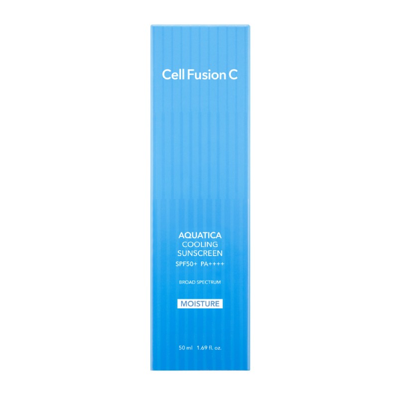 CELL FUSION C „AQUATICA COOLING SUNSCREEN SPF50+ PA++++" VĖSINANTIS IR DRĖKINANTIS KREMAS NUO SAULĖS – Meilė odai