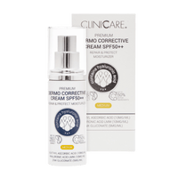 CLINICARE KOREGUOJAMASIS KREMAS SPF50++ SU SPALVA (MEDIUM), 100ml - Meilė odai