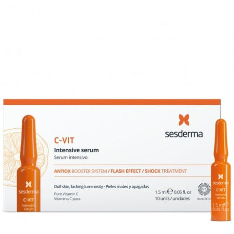 SESDERMA C-VIT INTENSYVAUS SERUMO AMPULĖS, 10×1,5 ML - Meilė odai